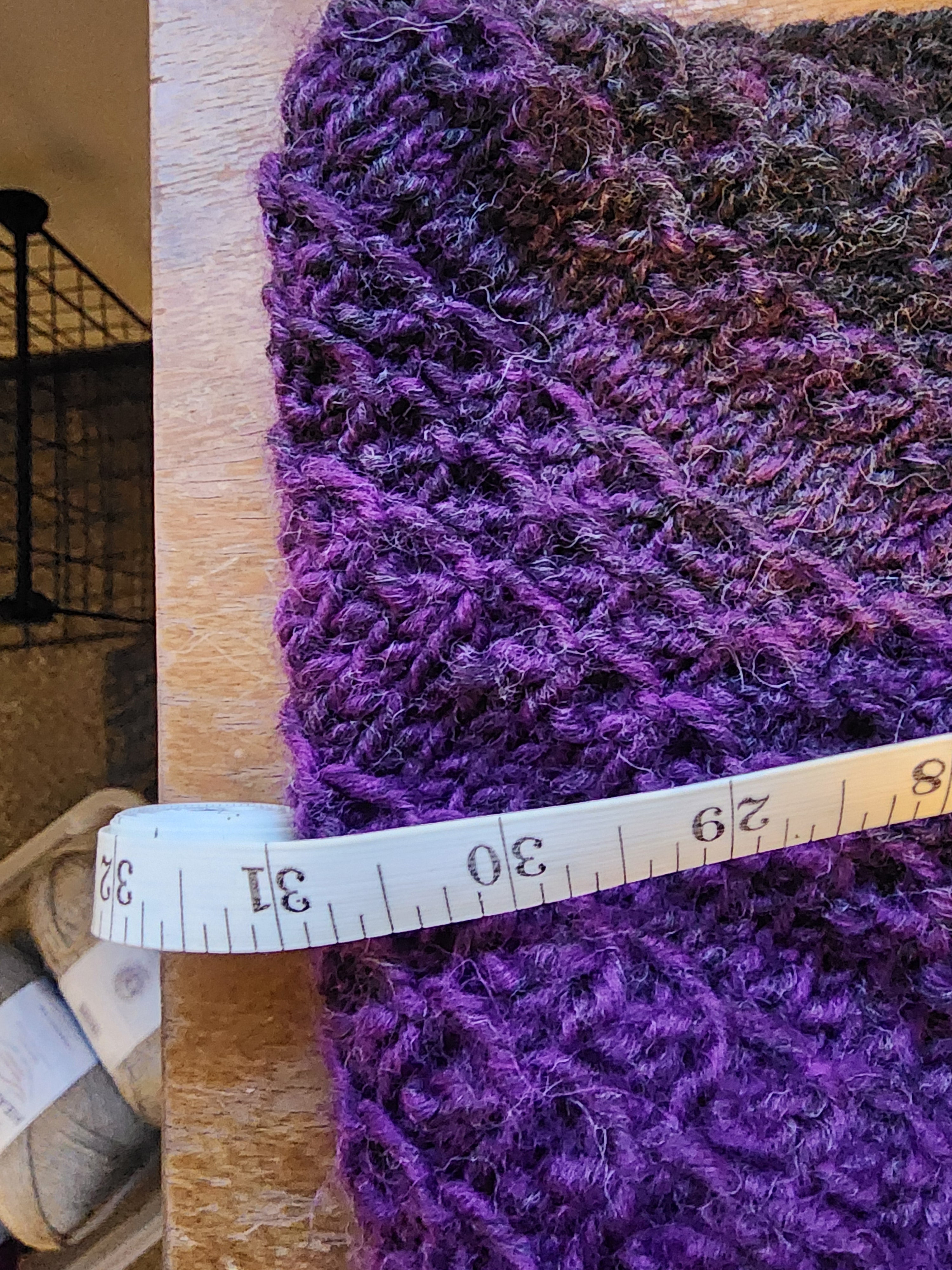 Charcoal + Purple nice stitch cowl