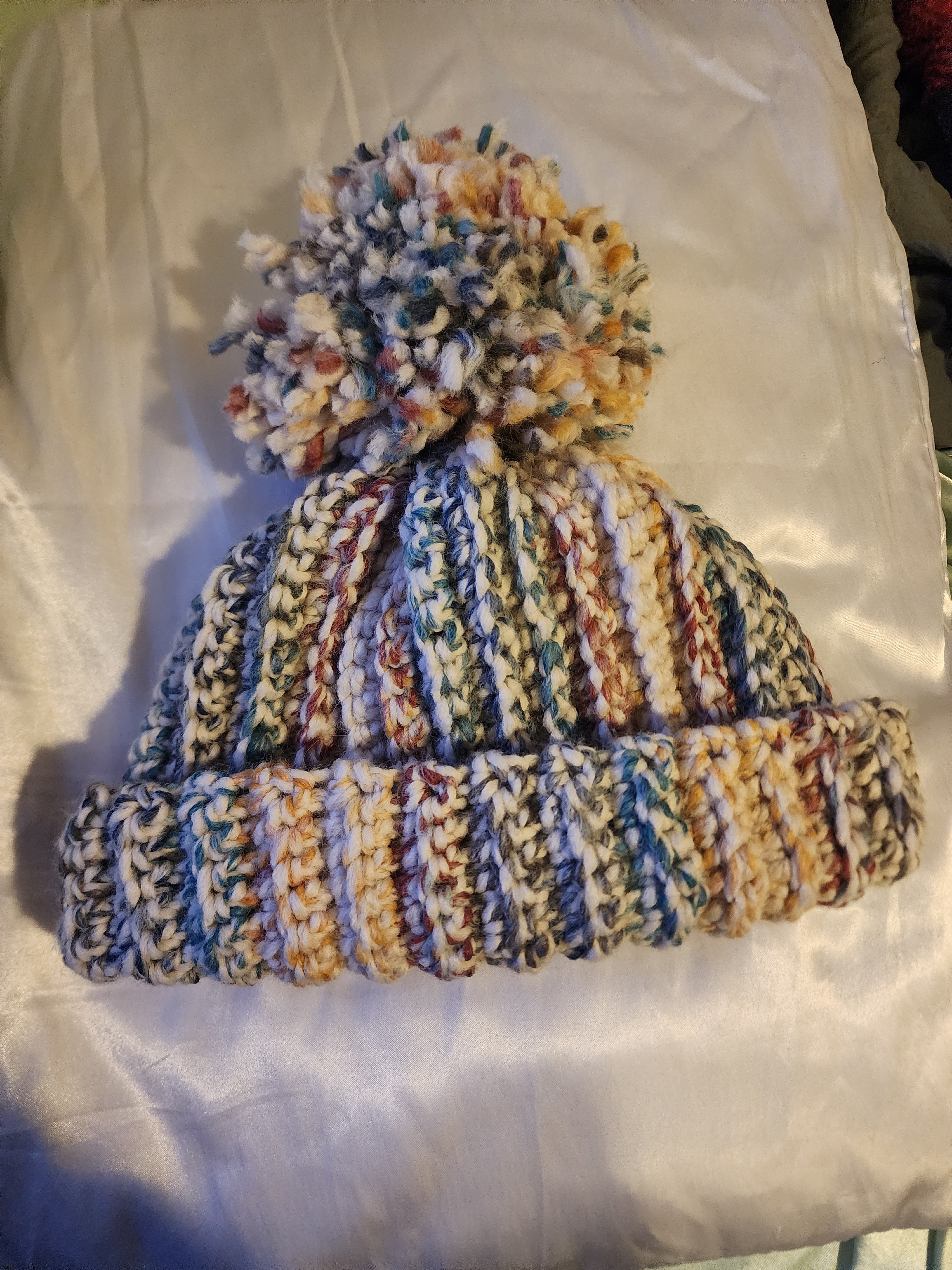 Primary colors chunky beanie