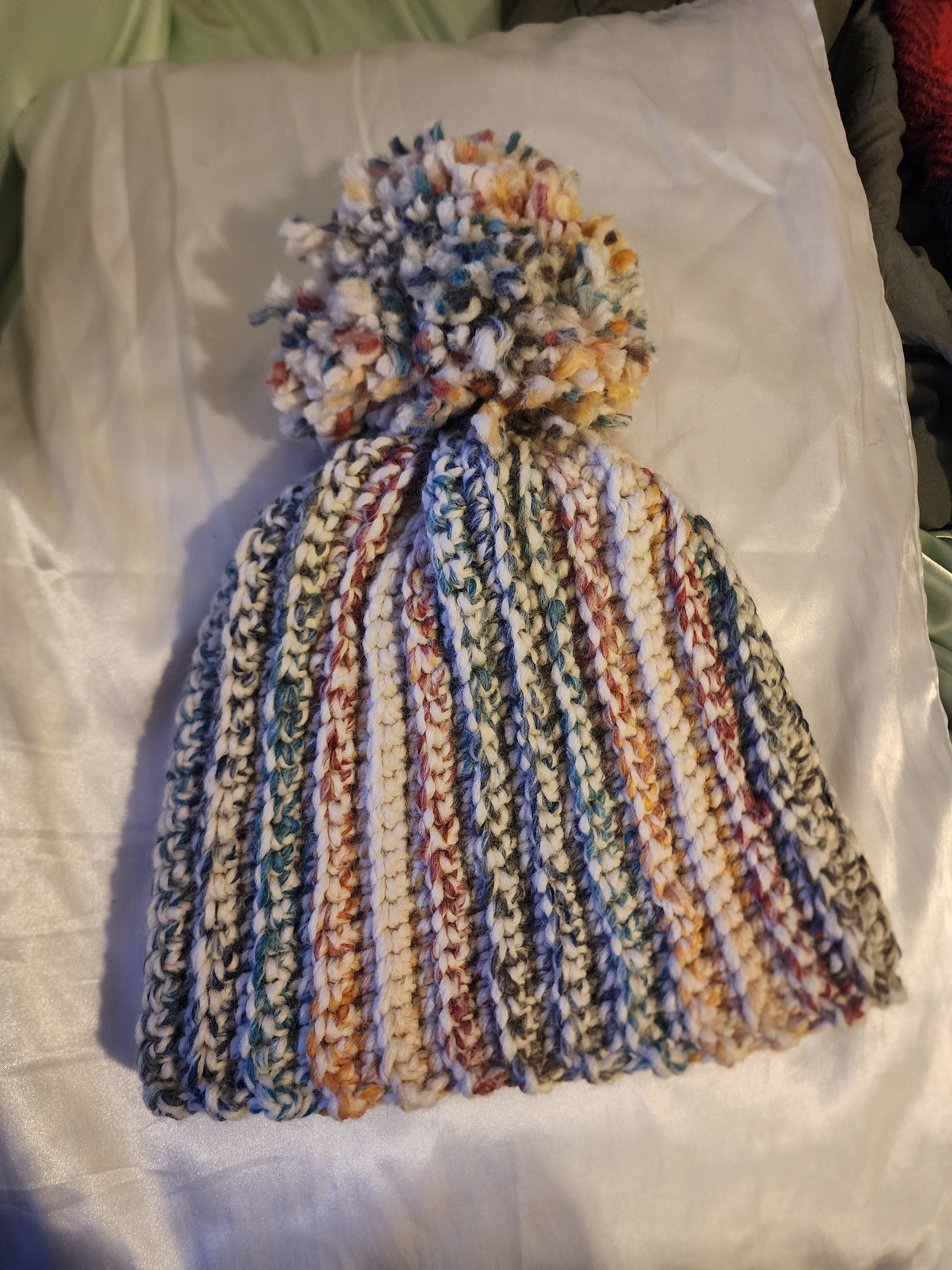 Primary colors chunky beanie