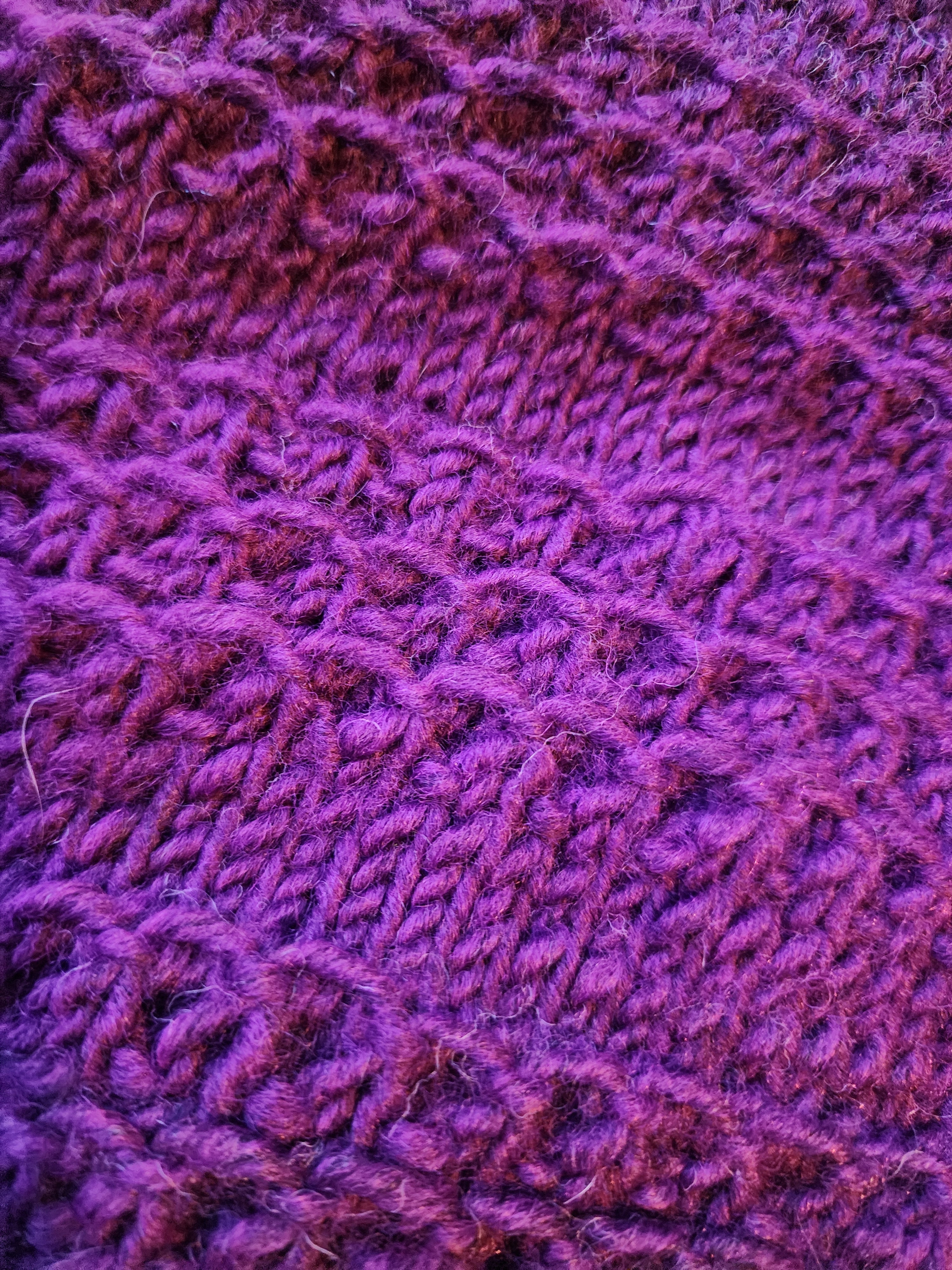 Charcoal + Purple nice stitch cowl