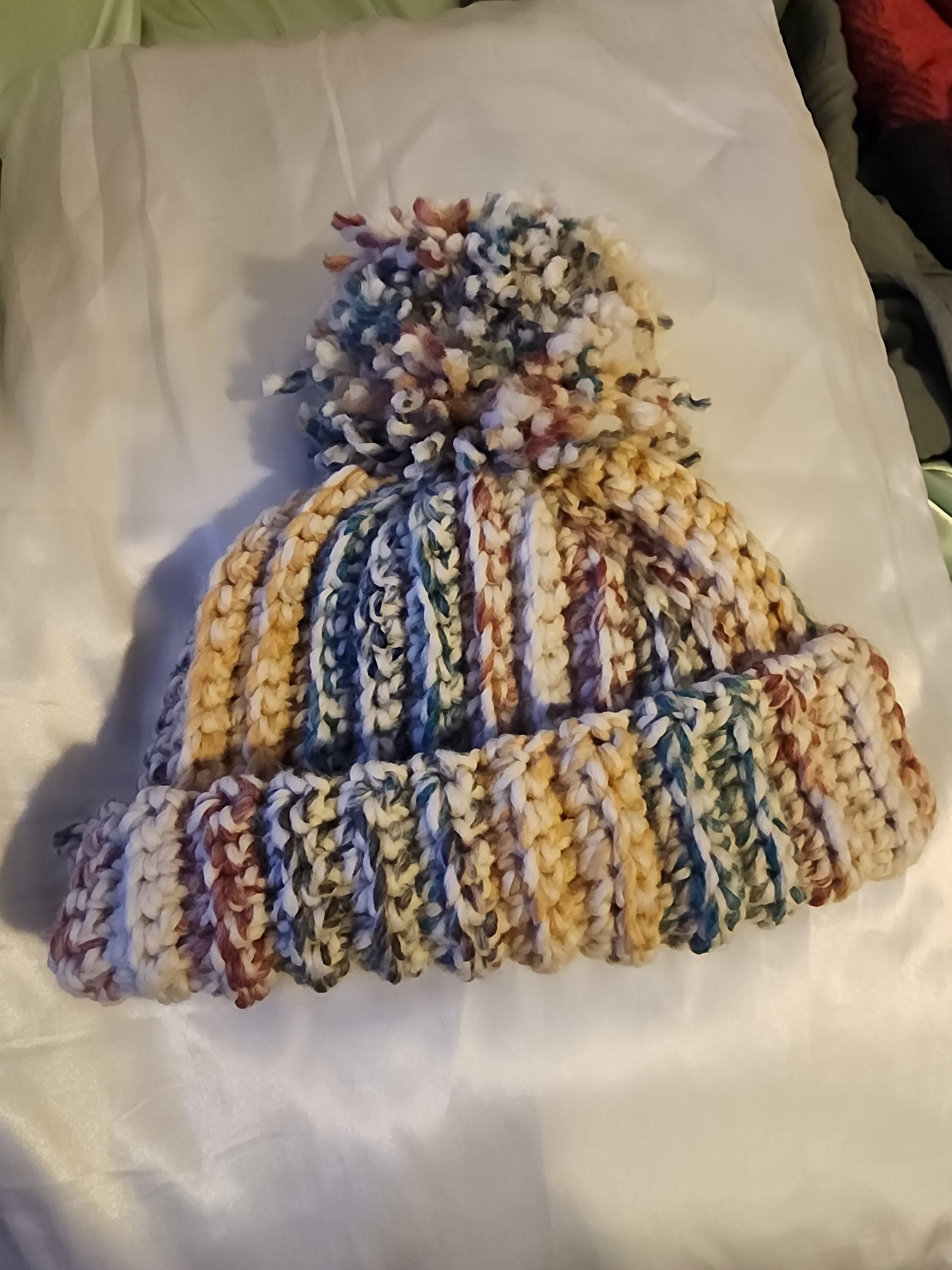 Primary colors chunky beanie