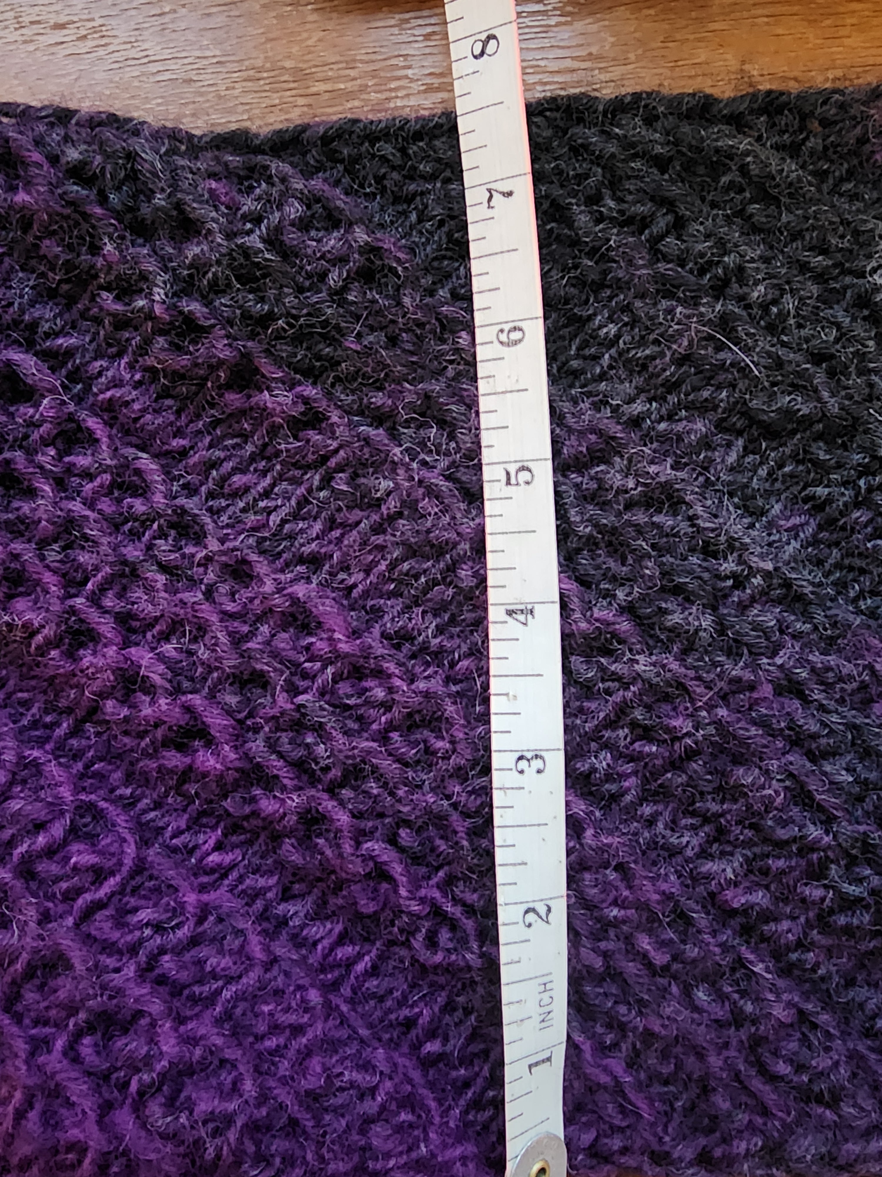 Charcoal + Purple nice stitch cowl