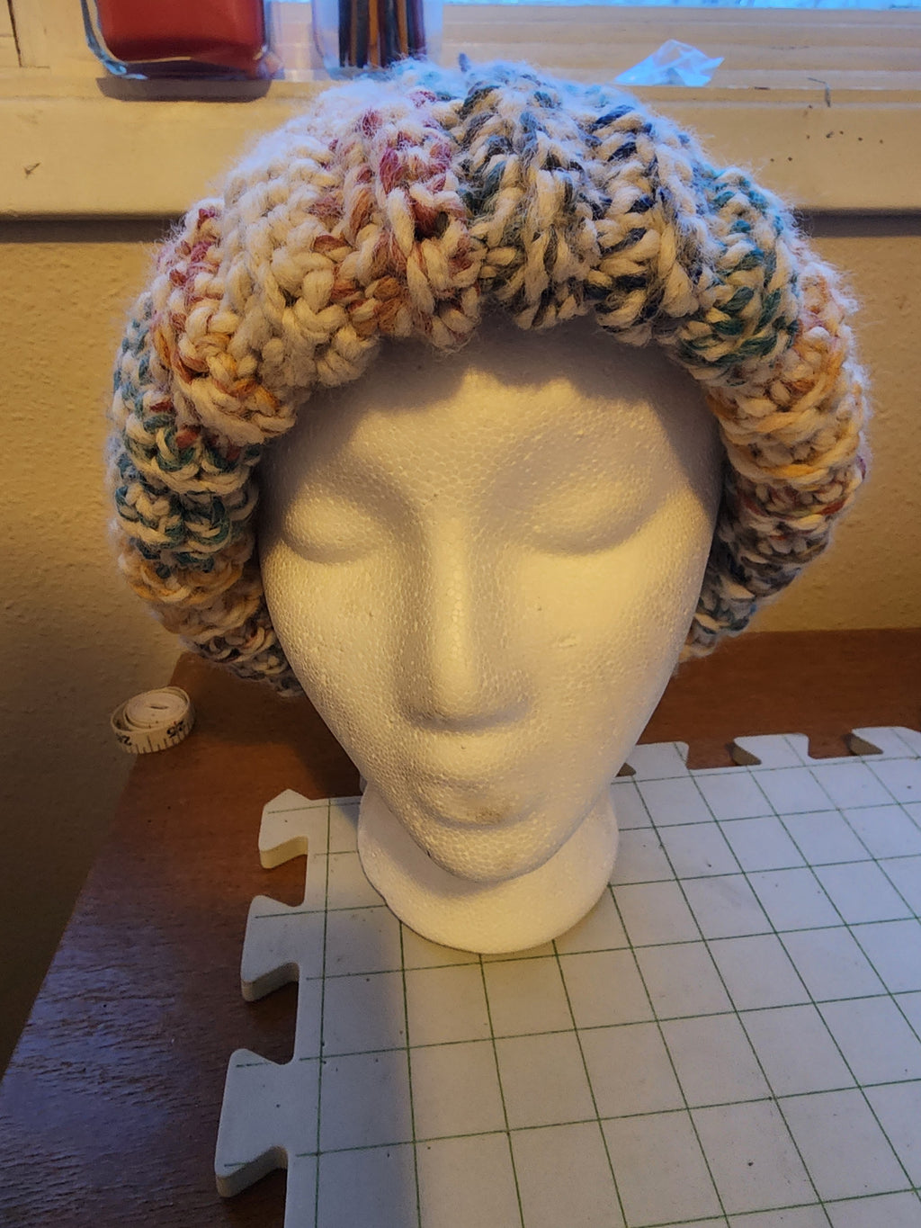 Primary colors chunky beanie